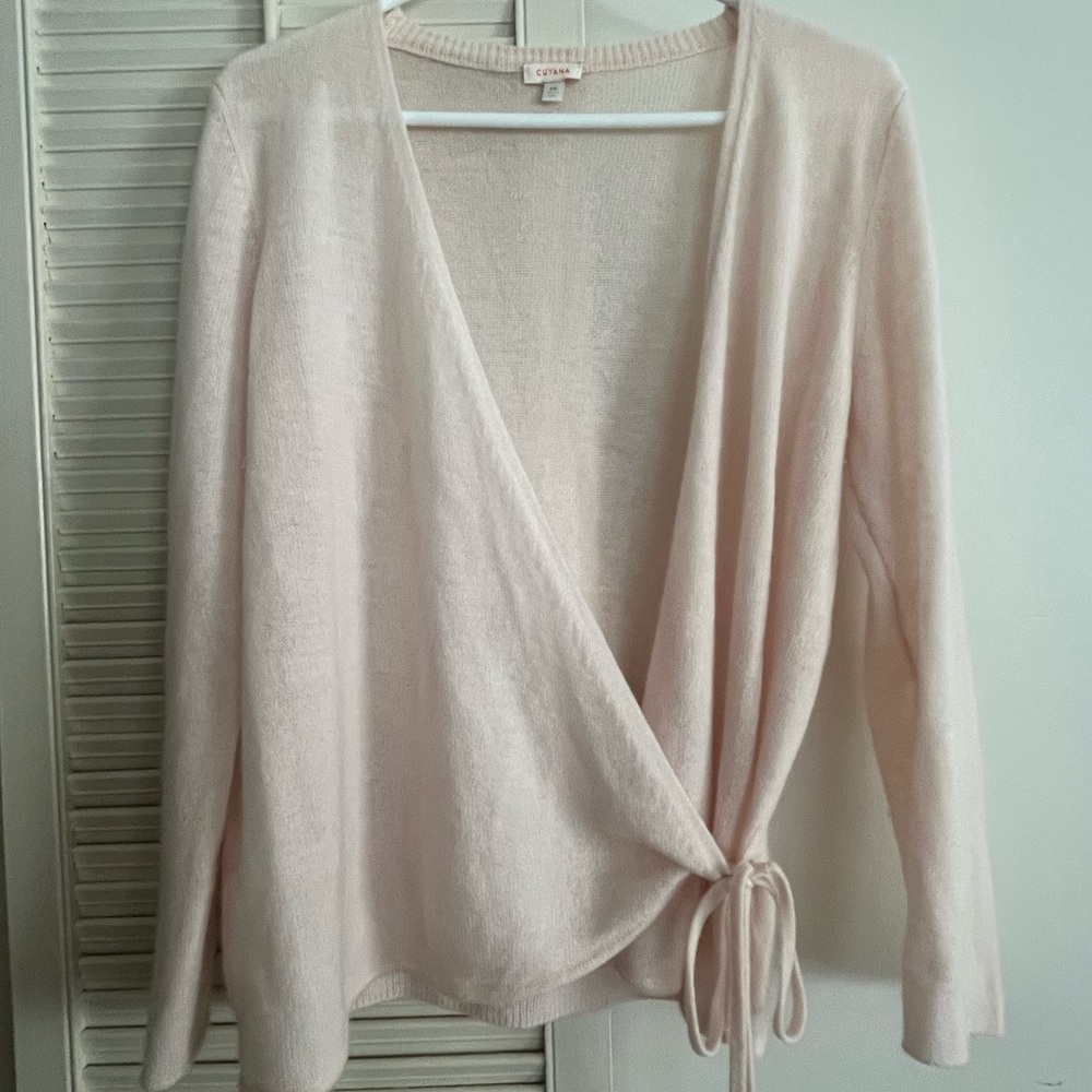 New Cuyana Wool Cashmere Wrap Sweater - Small